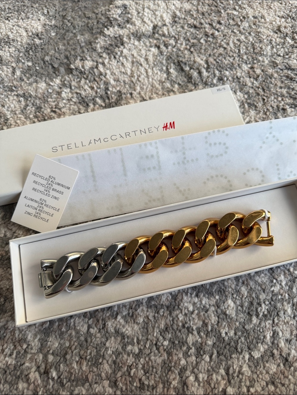 Stella McCartney H&M Two Tone Chain Bracelet - Picture 6 of 6
